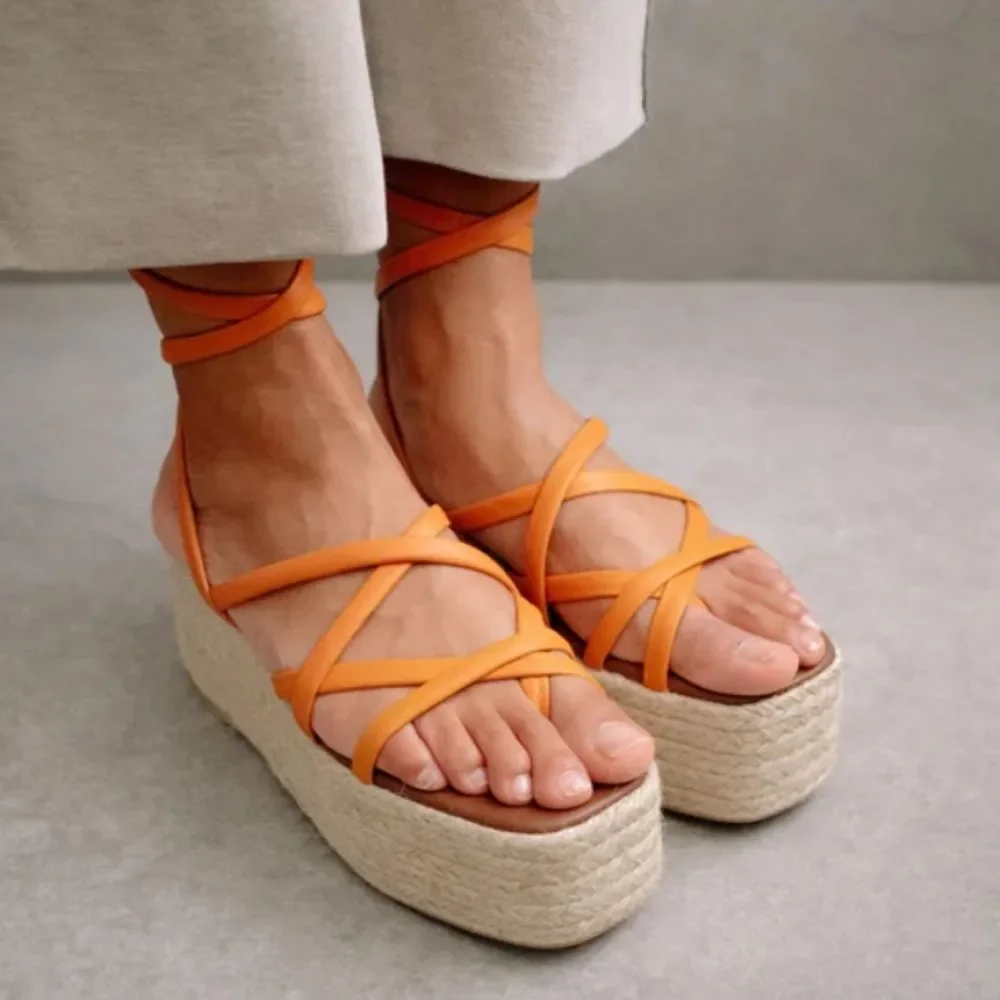 Anthropologie x Alohas Paw Paw Sprits Platform  Sandals size 37